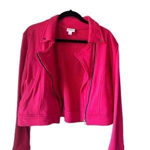 LuLaRoe Vibrant Pink Bomber Jacket